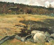 Gustav Wentzel Hostlandskap France oil painting artist
